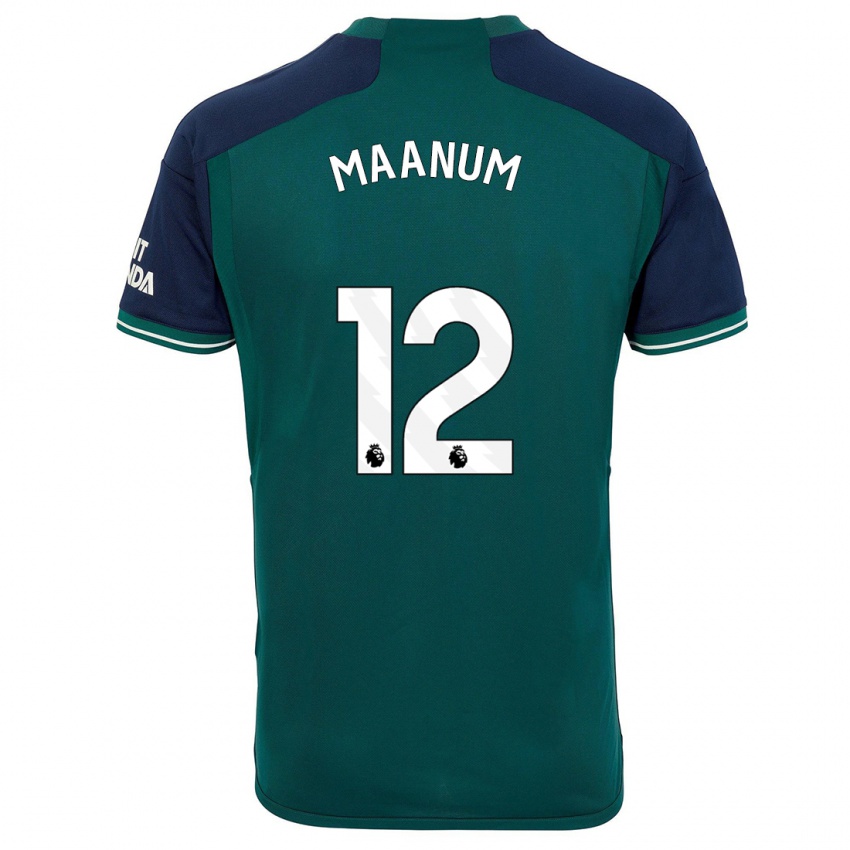 Mænd Frida Maanum #12 Grøn Tredje Sæt Spillertrøjer 2023/24 Trøje T-Shirt