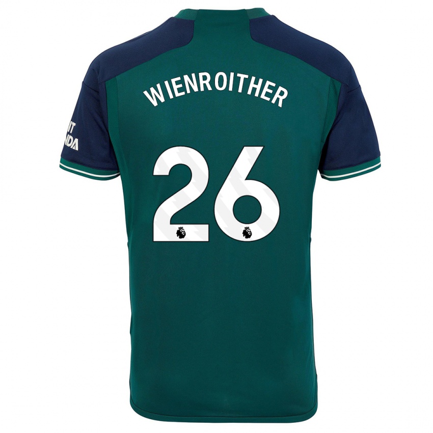 Mænd Laura Wienroither #26 Grøn Tredje Sæt Spillertrøjer 2023/24 Trøje T-Shirt