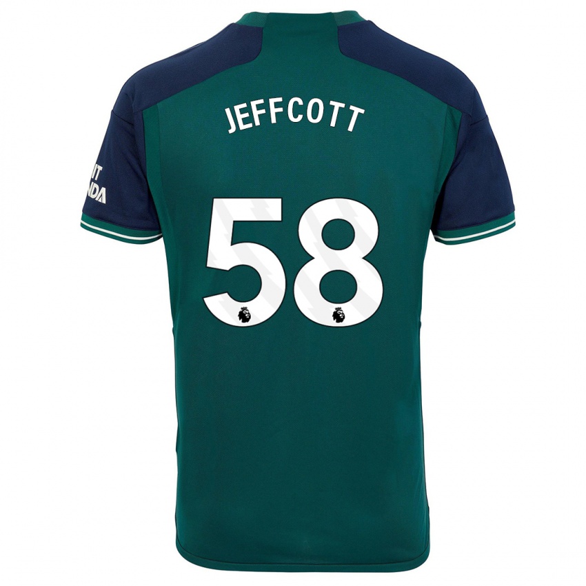 Mænd Henry Jeffcott #58 Grøn Tredje Sæt Spillertrøjer 2023/24 Trøje T-Shirt
