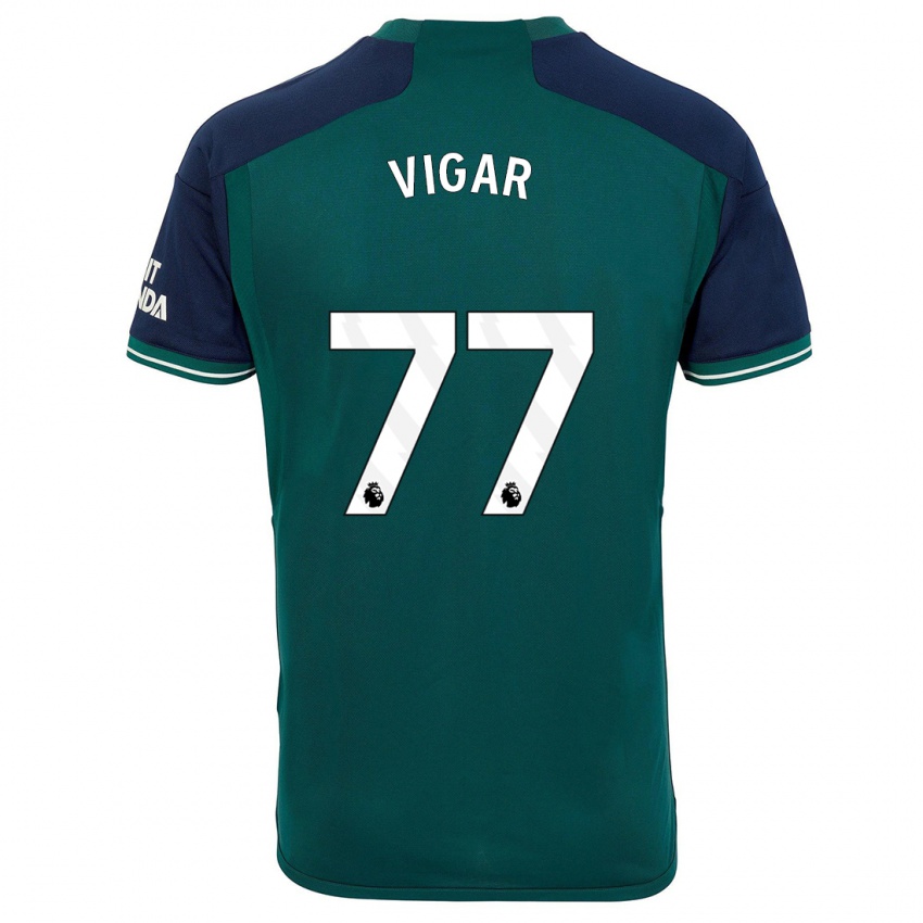 Mænd Billy Vigar #77 Grøn Tredje Sæt Spillertrøjer 2023/24 Trøje T-Shirt