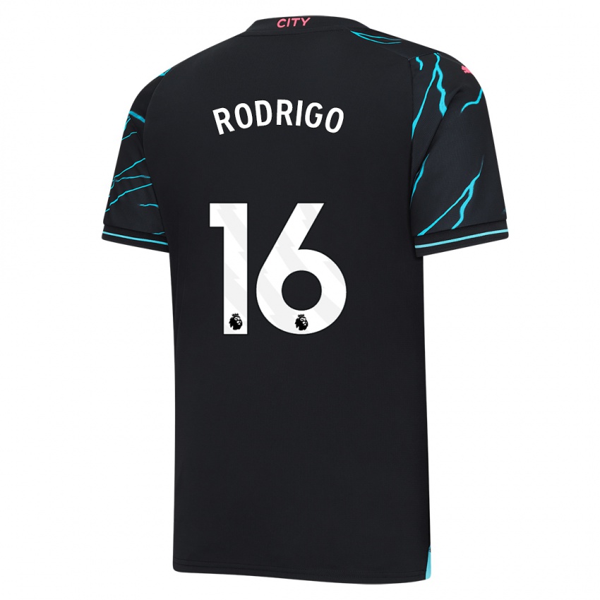 Mænd Rodrigo Hernandez #16 Mørkeblå Tredje Sæt Spillertrøjer 2023/24 Trøje T-Shirt