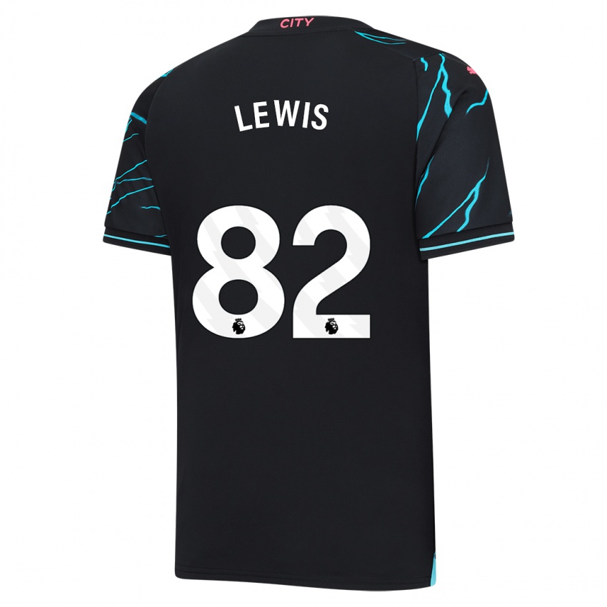 Mænd Rico Lewis #82 Mørkeblå Tredje Sæt Spillertrøjer 2023/24 Trøje T-Shirt