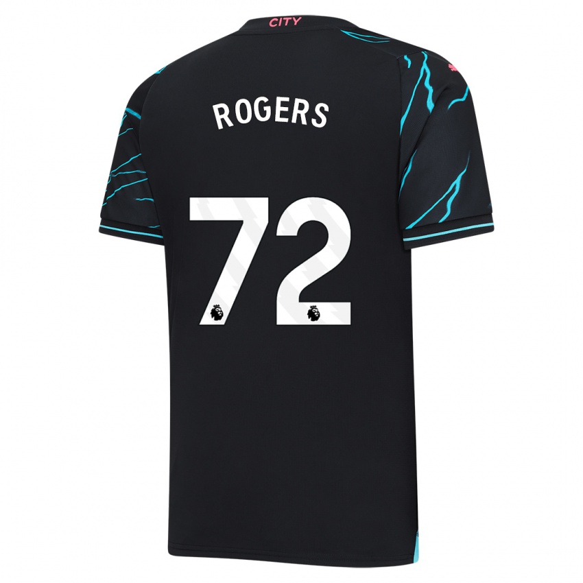 Mænd Morgan Rogers #72 Mørkeblå Tredje Sæt Spillertrøjer 2023/24 Trøje T-Shirt