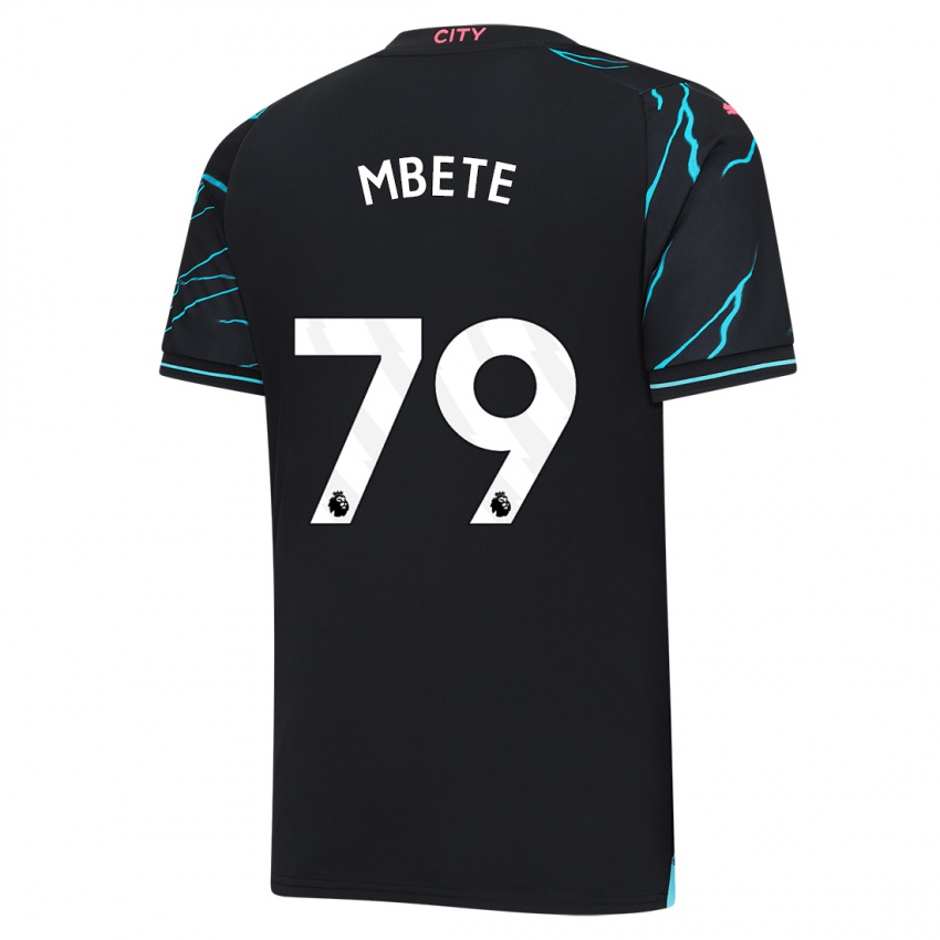 Mænd Luke Mbete #79 Mørkeblå Tredje Sæt Spillertrøjer 2023/24 Trøje T-Shirt