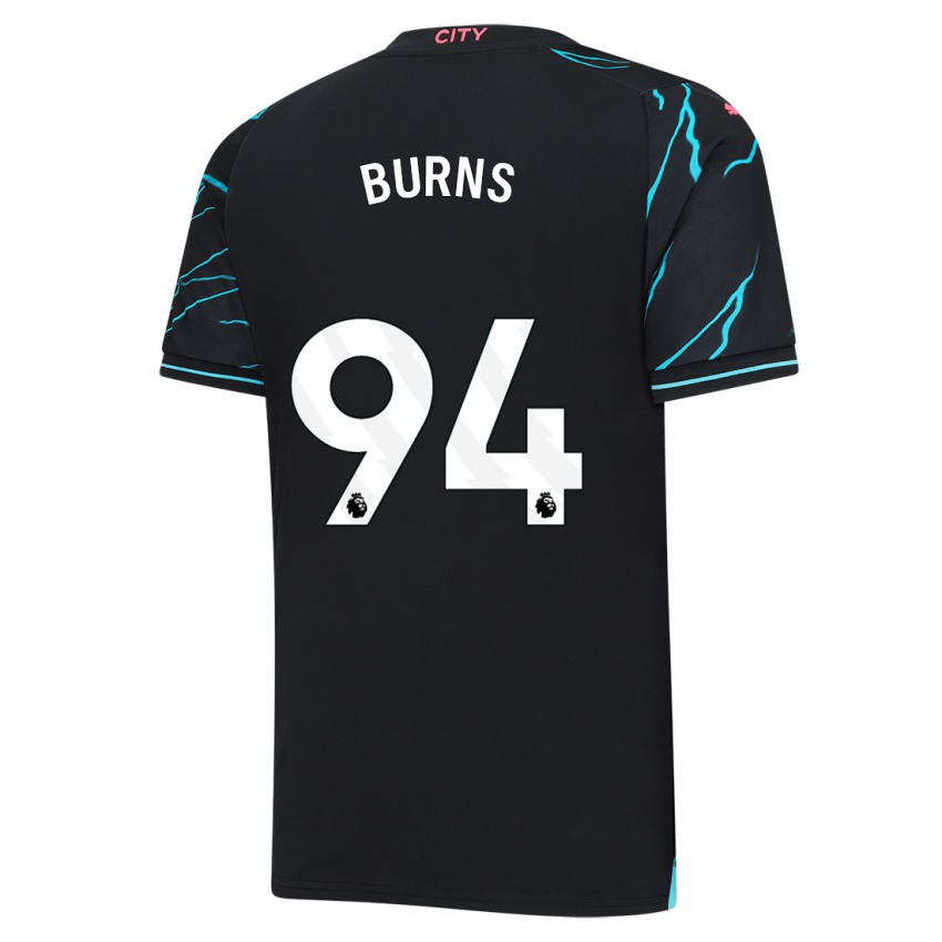 Mænd Finley Burns #94 Mørkeblå Tredje Sæt Spillertrøjer 2023/24 Trøje T-Shirt