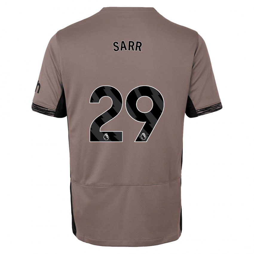 Mænd Pape Matar Sarr #29 Mørk Beige Tredje Sæt Spillertrøjer 2023/24 Trøje T-Shirt