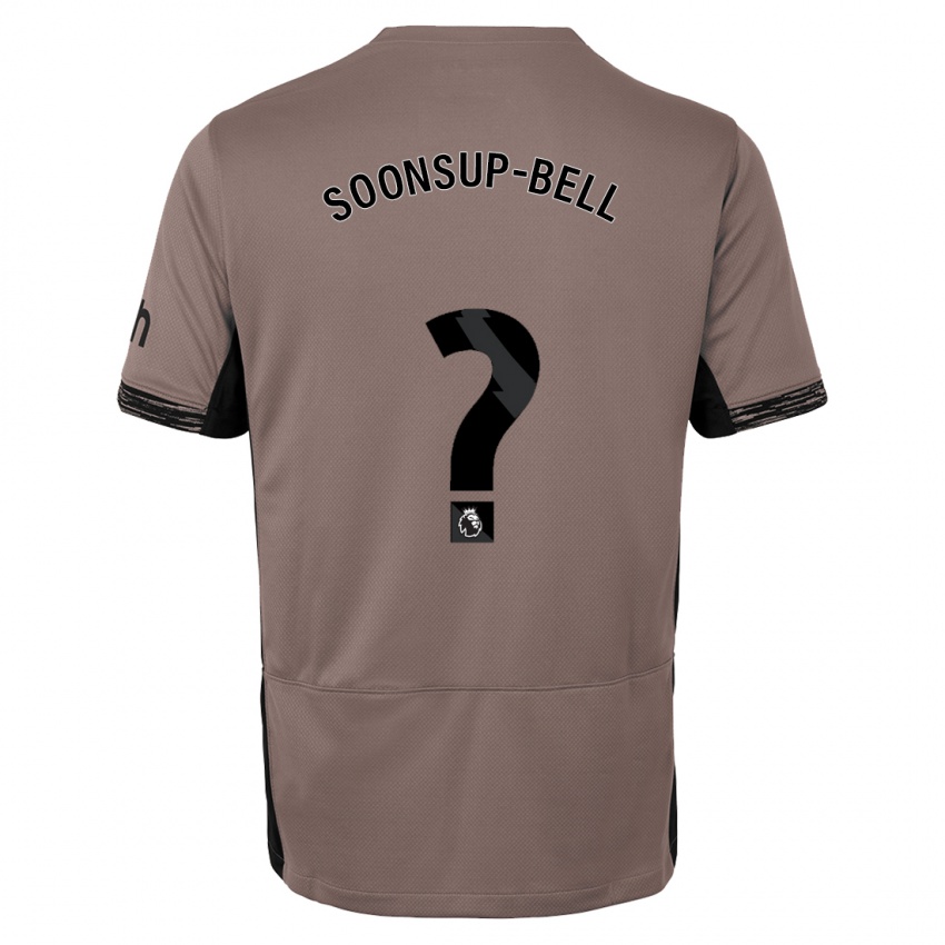 Mænd Jude Soonsup-Bell #0 Mørk Beige Tredje Sæt Spillertrøjer 2023/24 Trøje T-Shirt