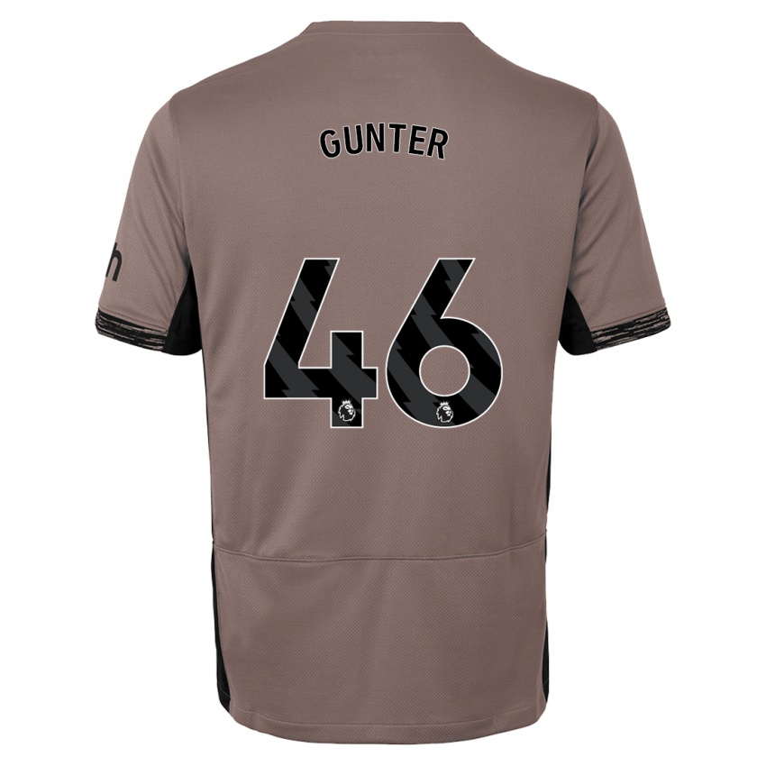 Mænd Luca Gunter #46 Mørk Beige Tredje Sæt Spillertrøjer 2023/24 Trøje T-Shirt