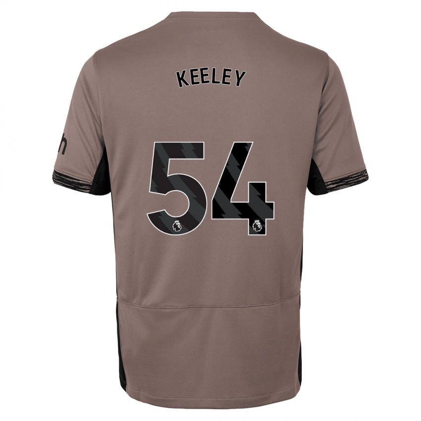 Mænd Josh Keeley #54 Mørk Beige Tredje Sæt Spillertrøjer 2023/24 Trøje T-Shirt