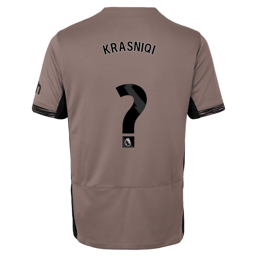 Mænd Elliot Krasniqi #0 Mørk Beige Tredje Sæt Spillertrøjer 2023/24 Trøje T-Shirt