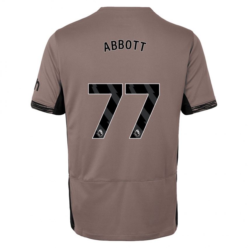 Mænd George Abbott #77 Mørk Beige Tredje Sæt Spillertrøjer 2023/24 Trøje T-Shirt