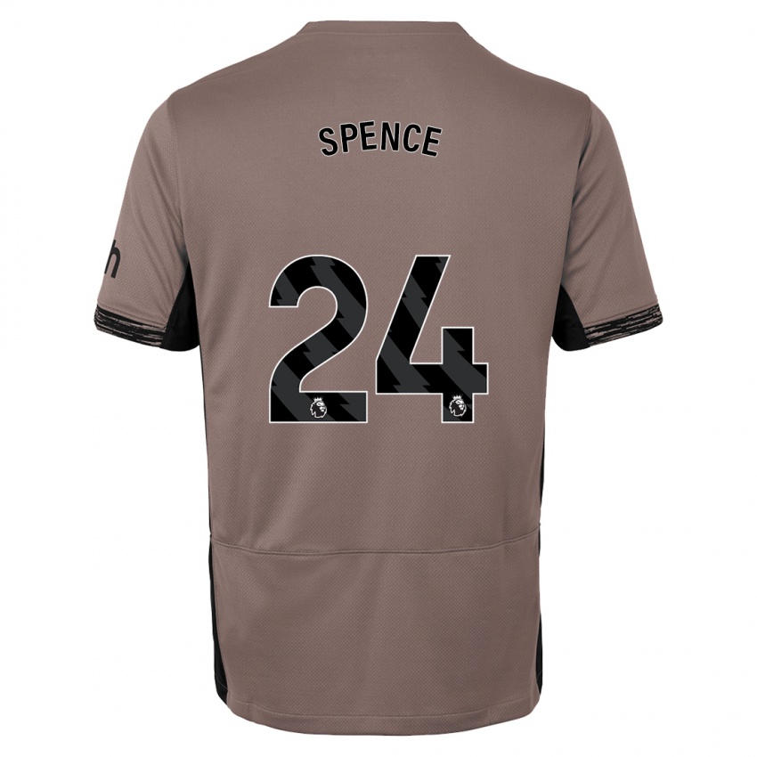 Mænd Djed Spence #24 Mørk Beige Tredje Sæt Spillertrøjer 2023/24 Trøje T-Shirt