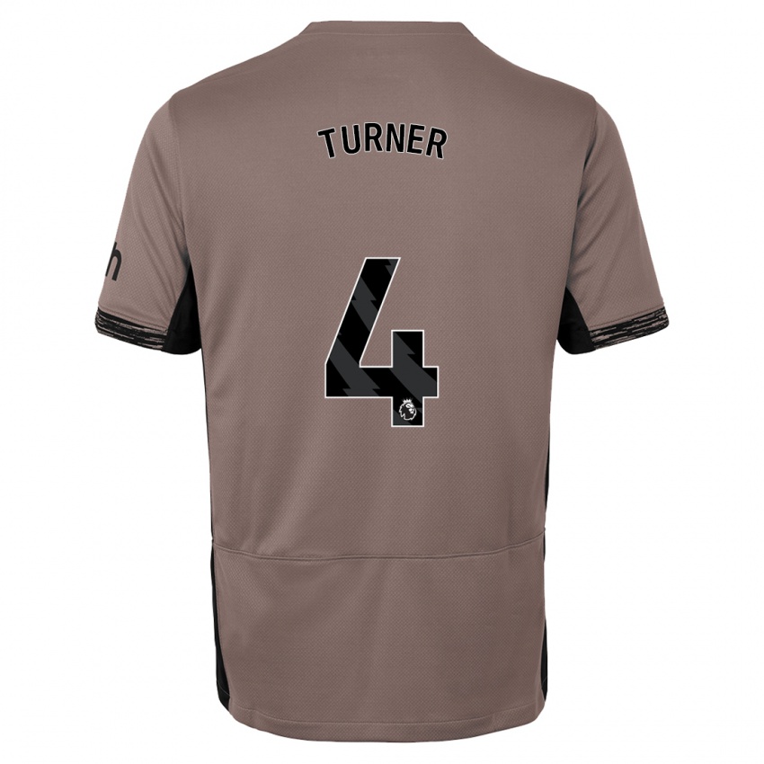 Mænd Amy Turner #4 Mørk Beige Tredje Sæt Spillertrøjer 2023/24 Trøje T-Shirt