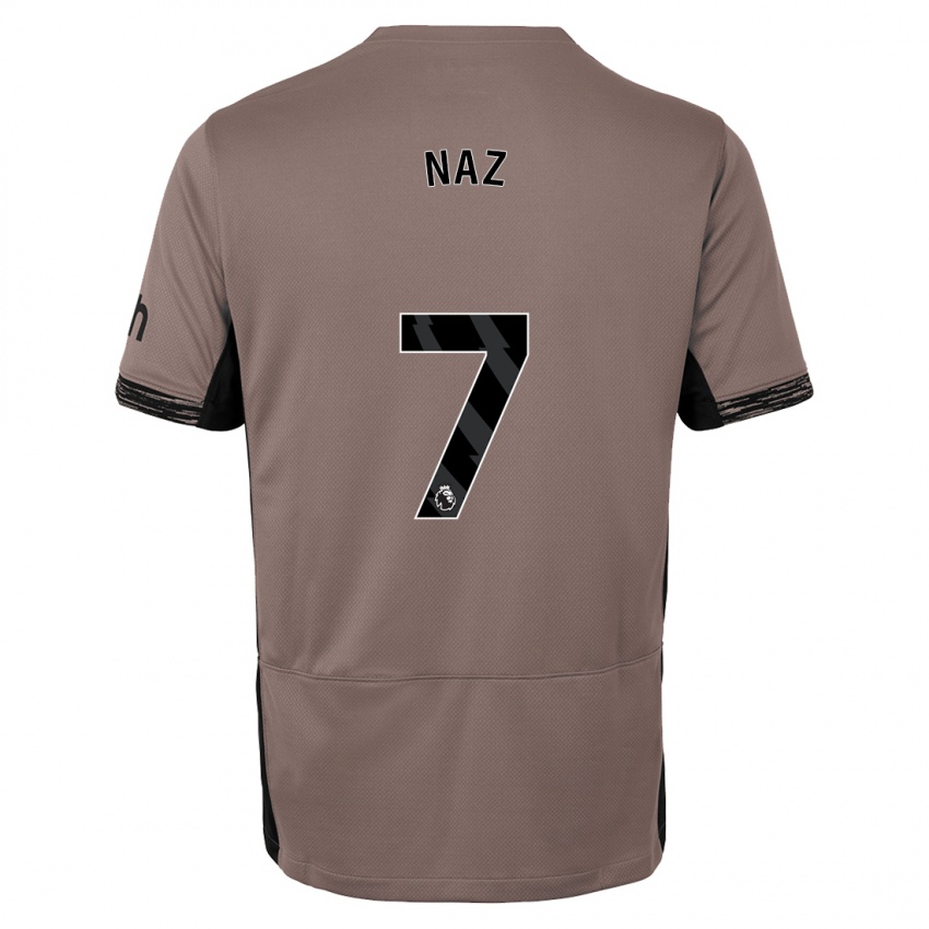 Mænd Jessica Naz #7 Mørk Beige Tredje Sæt Spillertrøjer 2023/24 Trøje T-Shirt