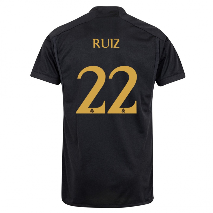 Mænd Ferran Ruiz #22 Sort Tredje Sæt Spillertrøjer 2023/24 Trøje T-Shirt