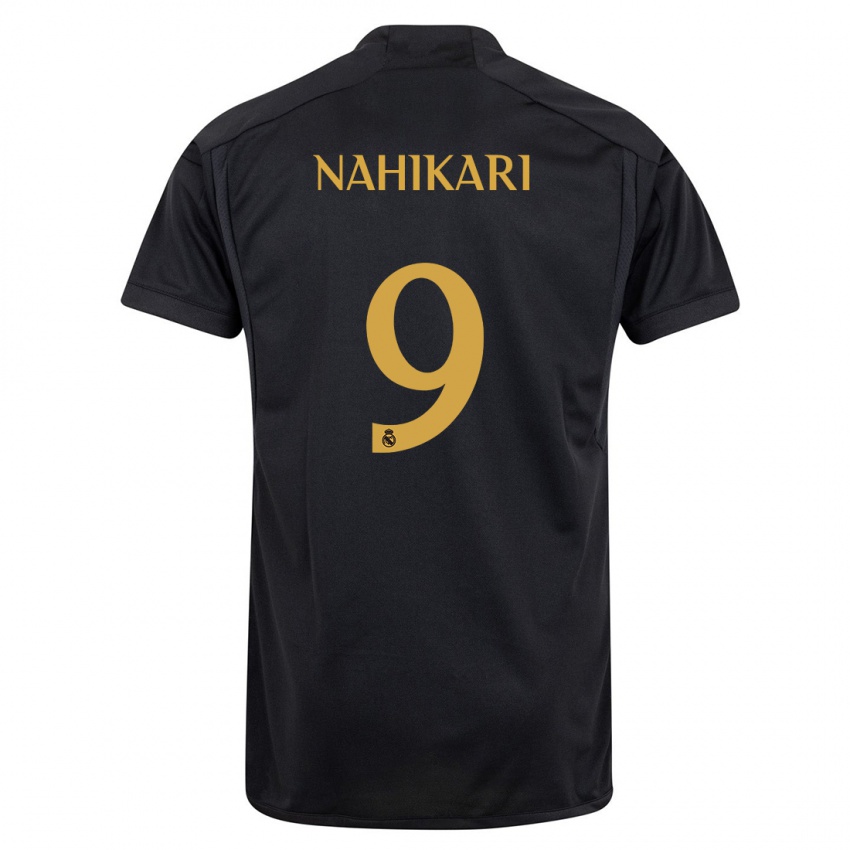Mænd Nahikari Garcia #9 Sort Tredje Sæt Spillertrøjer 2023/24 Trøje T-Shirt