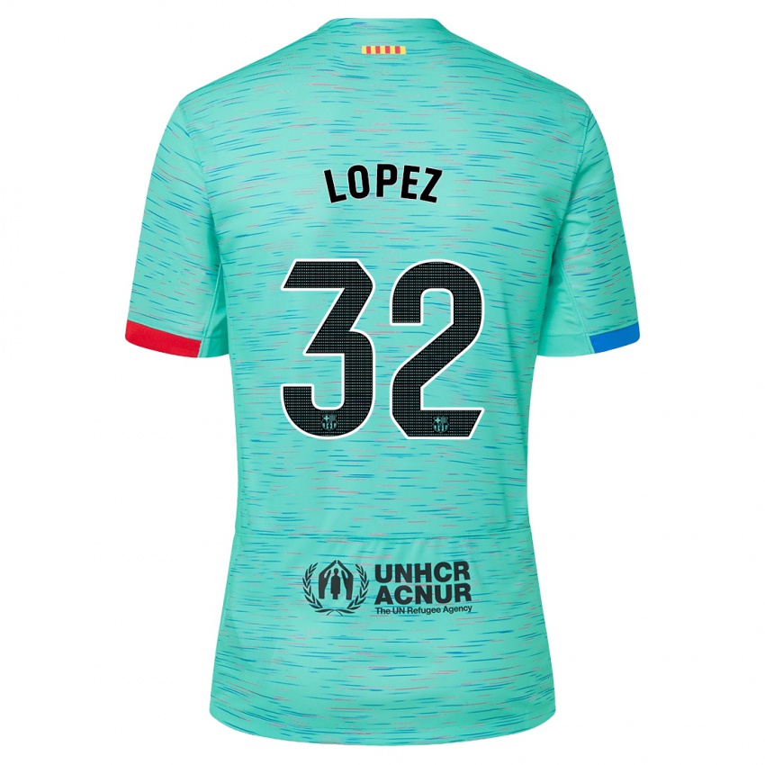 Mænd Fermin Lopez #32 Lys Aqua Tredje Sæt Spillertrøjer 2023/24 Trøje T-Shirt