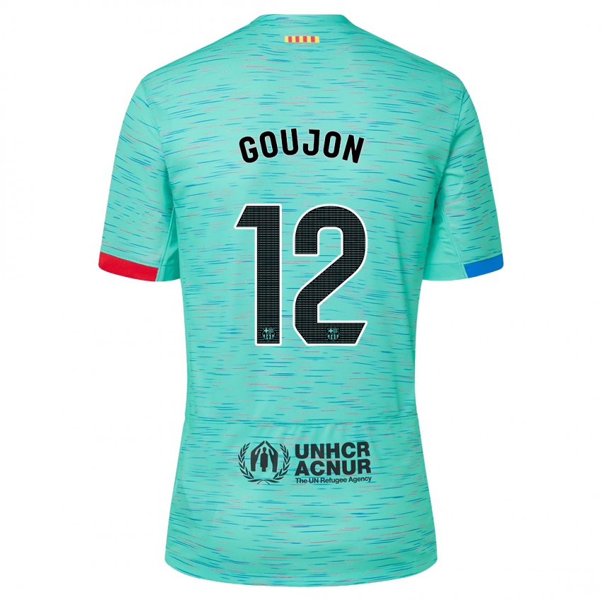 Mænd Iker Goujón #12 Lys Aqua Tredje Sæt Spillertrøjer 2023/24 Trøje T-Shirt