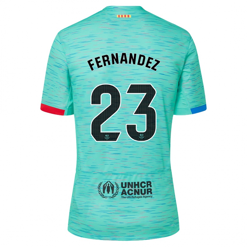 Mænd Pelayo Fernandez #23 Lys Aqua Tredje Sæt Spillertrøjer 2023/24 Trøje T-Shirt