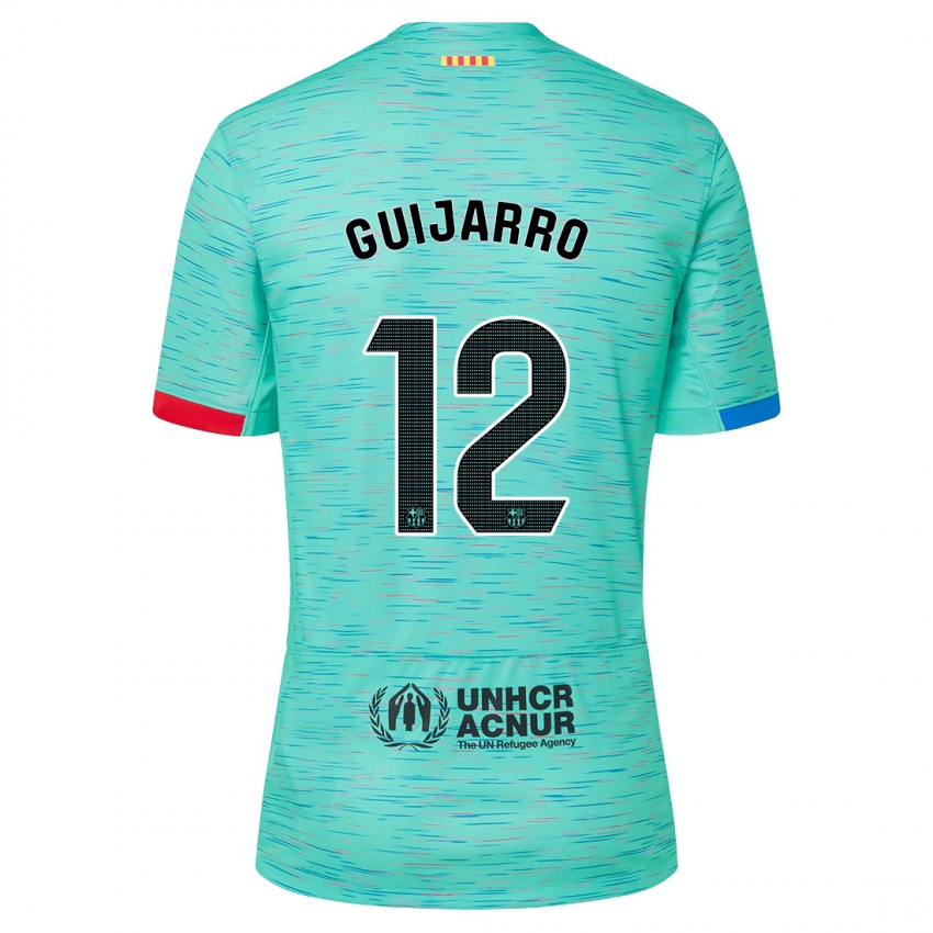 Mænd Patricia Guijarro #12 Lys Aqua Tredje Sæt Spillertrøjer 2023/24 Trøje T-Shirt