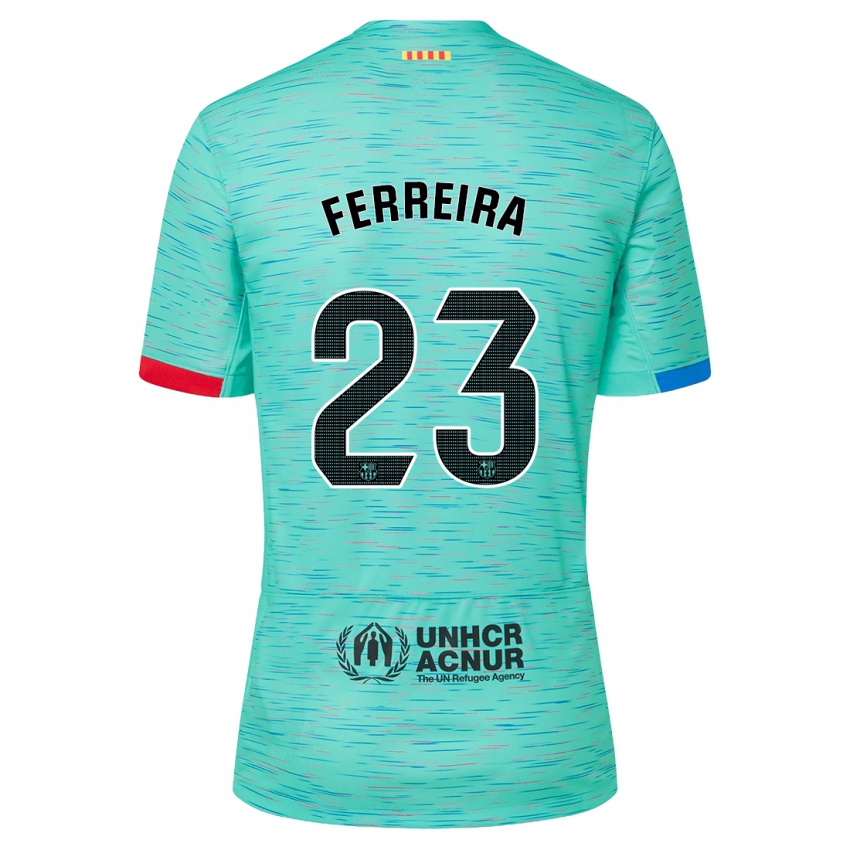 Mænd Geyse Ferreira #23 Lys Aqua Tredje Sæt Spillertrøjer 2023/24 Trøje T-Shirt