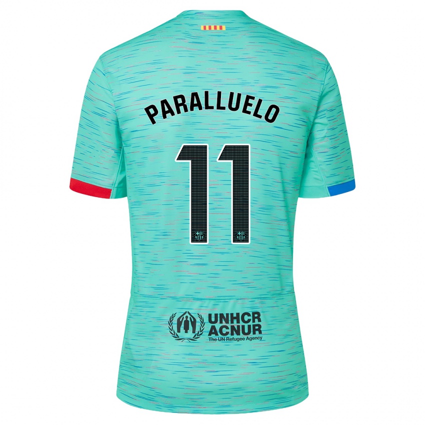 Mænd Salma Paralluelo #11 Lys Aqua Tredje Sæt Spillertrøjer 2023/24 Trøje T-Shirt