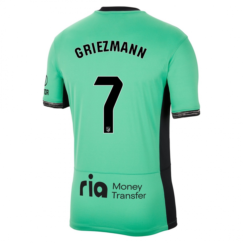Mænd Antoine Griezmann #7 Forårsgrøn Tredje Sæt Spillertrøjer 2023/24 Trøje T-Shirt