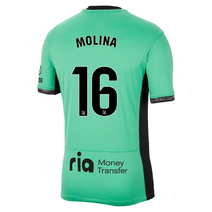 Mænd Nahuel Molina #16 Forårsgrøn Tredje Sæt Spillertrøjer 2023/24 Trøje T-Shirt