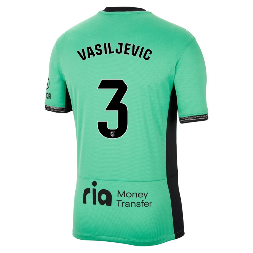 Mænd Ivan Vasiljevic #3 Forårsgrøn Tredje Sæt Spillertrøjer 2023/24 Trøje T-Shirt