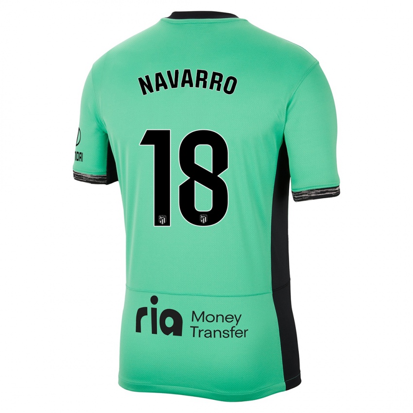 Mænd Eva Navarro #18 Forårsgrøn Tredje Sæt Spillertrøjer 2023/24 Trøje T-Shirt
