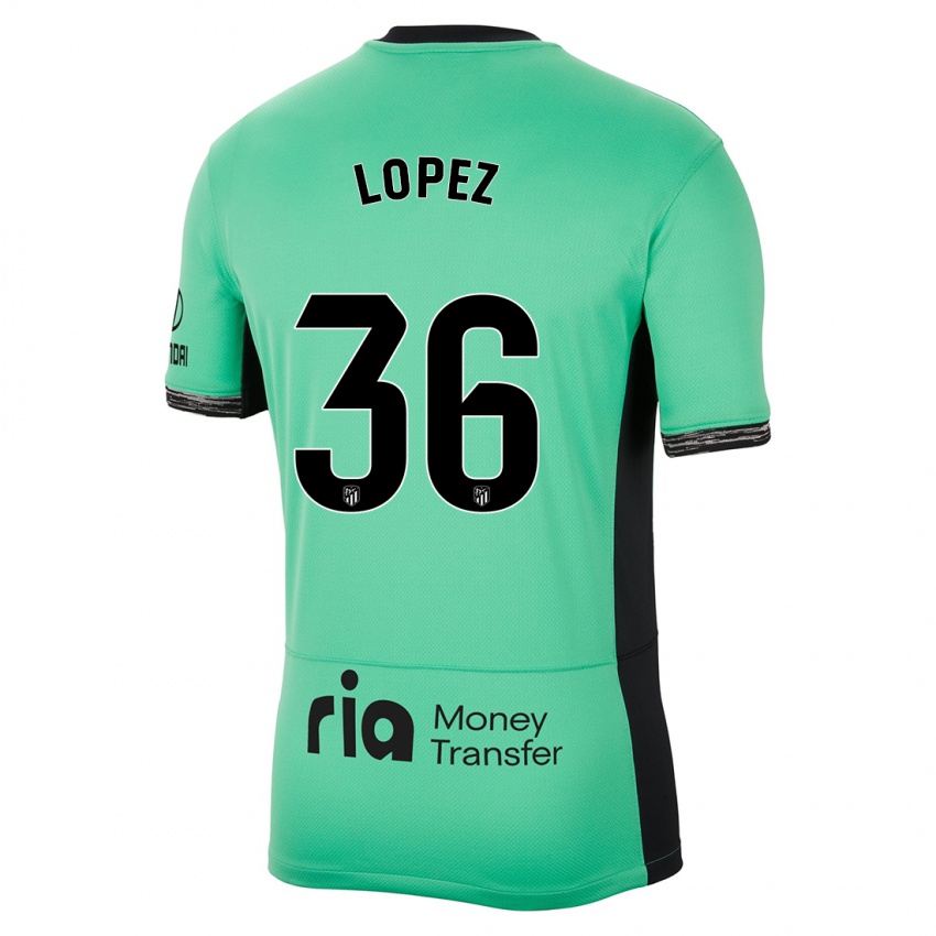 Mænd David Lopez #36 Forårsgrøn Tredje Sæt Spillertrøjer 2023/24 Trøje T-Shirt