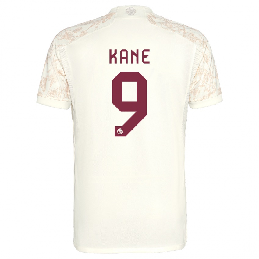 Mænd Harry Kane #9 Off White Tredje Sæt Spillertrøjer 2023/24 Trøje T-Shirt