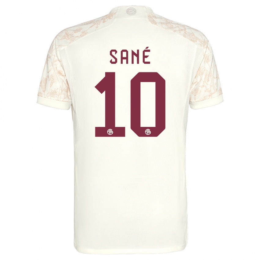 Mænd Leroy Sane #10 Off White Tredje Sæt Spillertrøjer 2023/24 Trøje T-Shirt