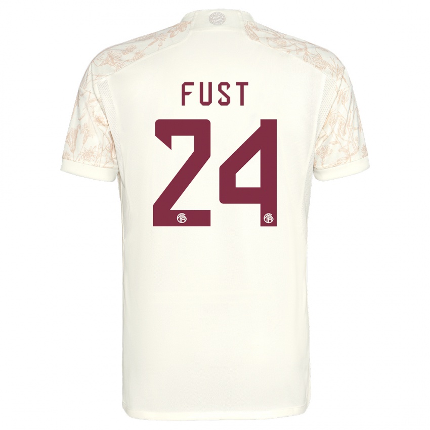 Mænd Leon Fust #24 Off White Tredje Sæt Spillertrøjer 2023/24 Trøje T-Shirt