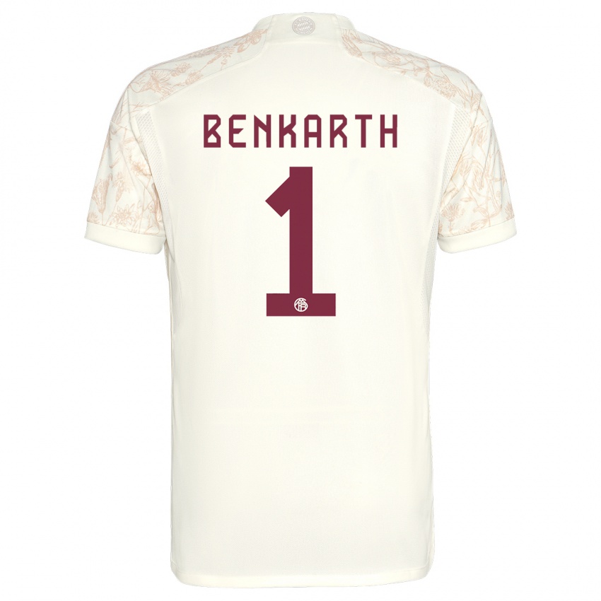 Mænd Laura Benkarth #1 Off White Tredje Sæt Spillertrøjer 2023/24 Trøje T-Shirt