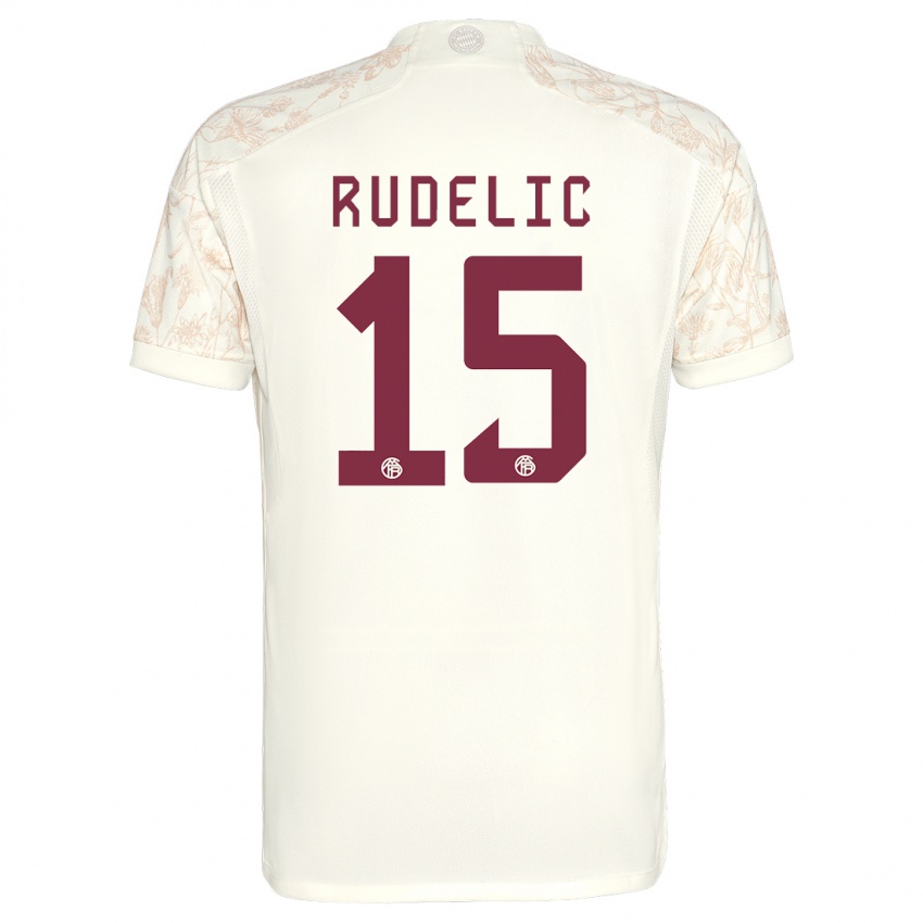 Mænd Ivana Rudelic #15 Off White Tredje Sæt Spillertrøjer 2023/24 Trøje T-Shirt