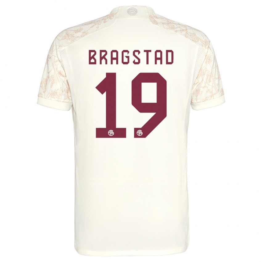 Mænd Emilie Bragstad #19 Off White Tredje Sæt Spillertrøjer 2023/24 Trøje T-Shirt