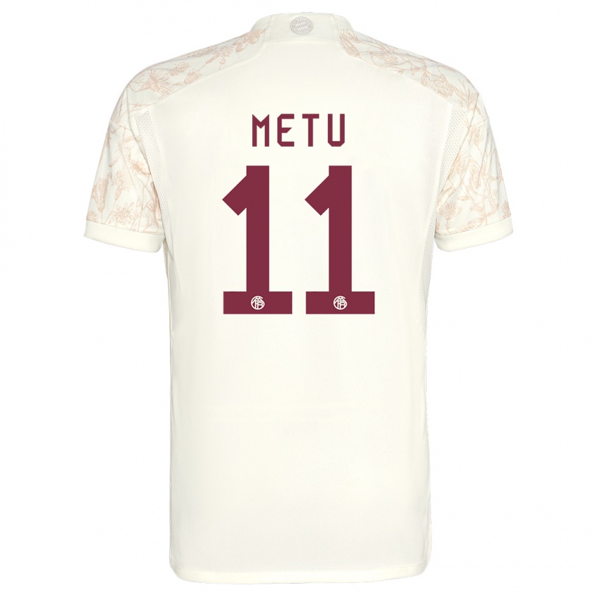 Mænd Emilian Metu #11 Off White Tredje Sæt Spillertrøjer 2023/24 Trøje T-Shirt