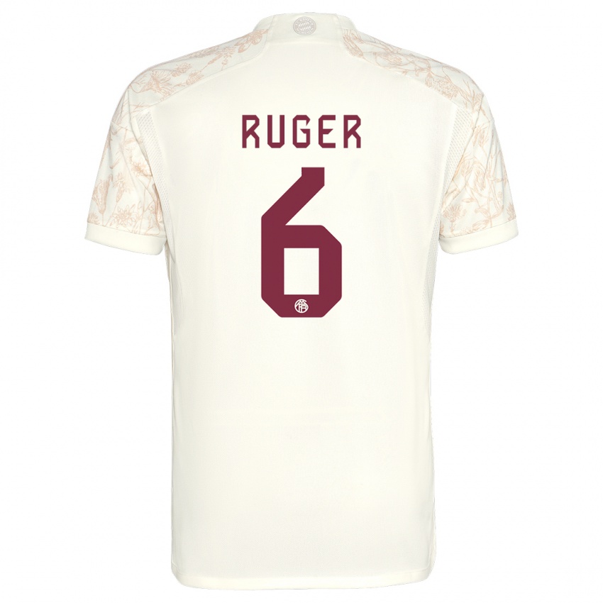 Mænd Kurt Ruger #6 Off White Tredje Sæt Spillertrøjer 2023/24 Trøje T-Shirt