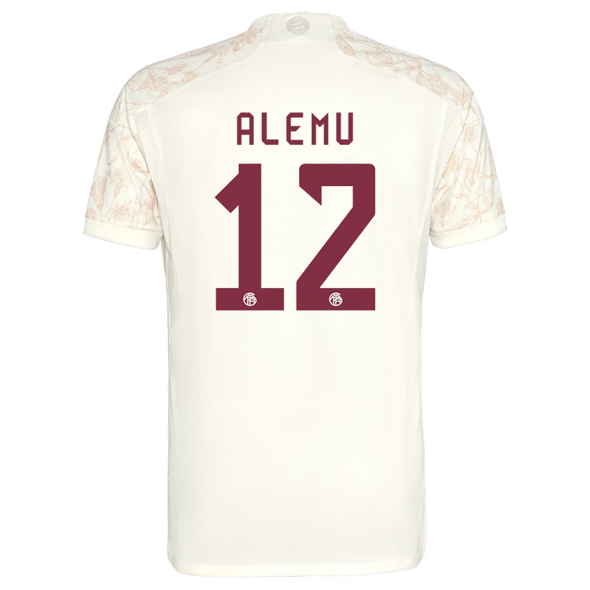 Mænd Liul Alemu #12 Off White Tredje Sæt Spillertrøjer 2023/24 Trøje T-Shirt