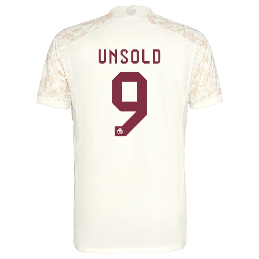 Mænd Samuel Unsold #9 Off White Tredje Sæt Spillertrøjer 2023/24 Trøje T-Shirt