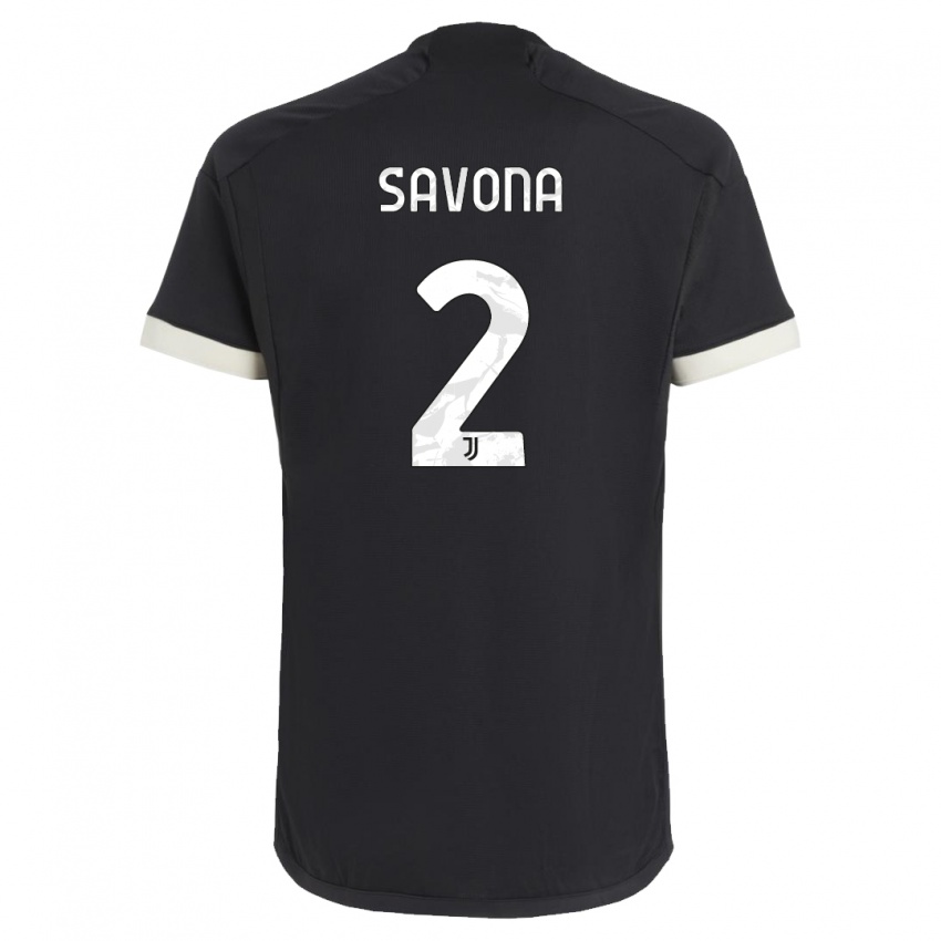 Mænd Nicolo Savona #2 Sort Tredje Sæt Spillertrøjer 2023/24 Trøje T-Shirt