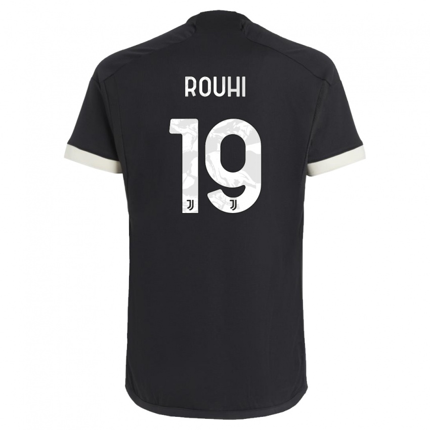 Mænd Jonas Rouhi #19 Sort Tredje Sæt Spillertrøjer 2023/24 Trøje T-Shirt
