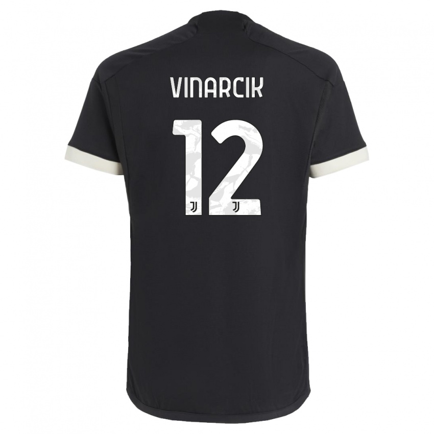 Mænd Jakub Vinarcik #12 Sort Tredje Sæt Spillertrøjer 2023/24 Trøje T-Shirt