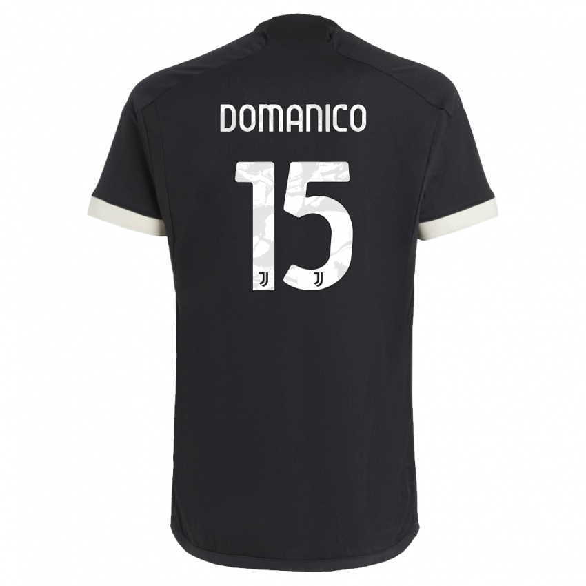 Mænd Saverio Domanico #15 Sort Tredje Sæt Spillertrøjer 2023/24 Trøje T-Shirt