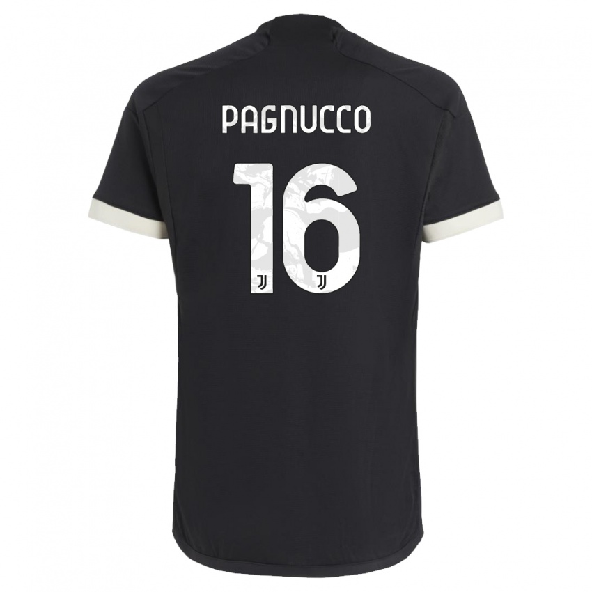 Mænd Filippo Pagnucco #16 Sort Tredje Sæt Spillertrøjer 2023/24 Trøje T-Shirt