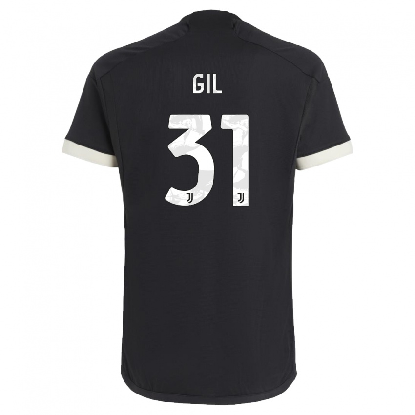 Mænd Javier Gil #31 Sort Tredje Sæt Spillertrøjer 2023/24 Trøje T-Shirt
