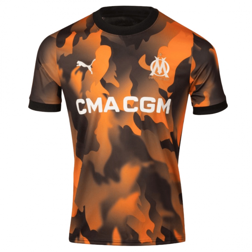 Mænd Matteo Guendouzi #6 Sort Orange Tredje Sæt Spillertrøjer 2023/24 Trøje T-Shirt