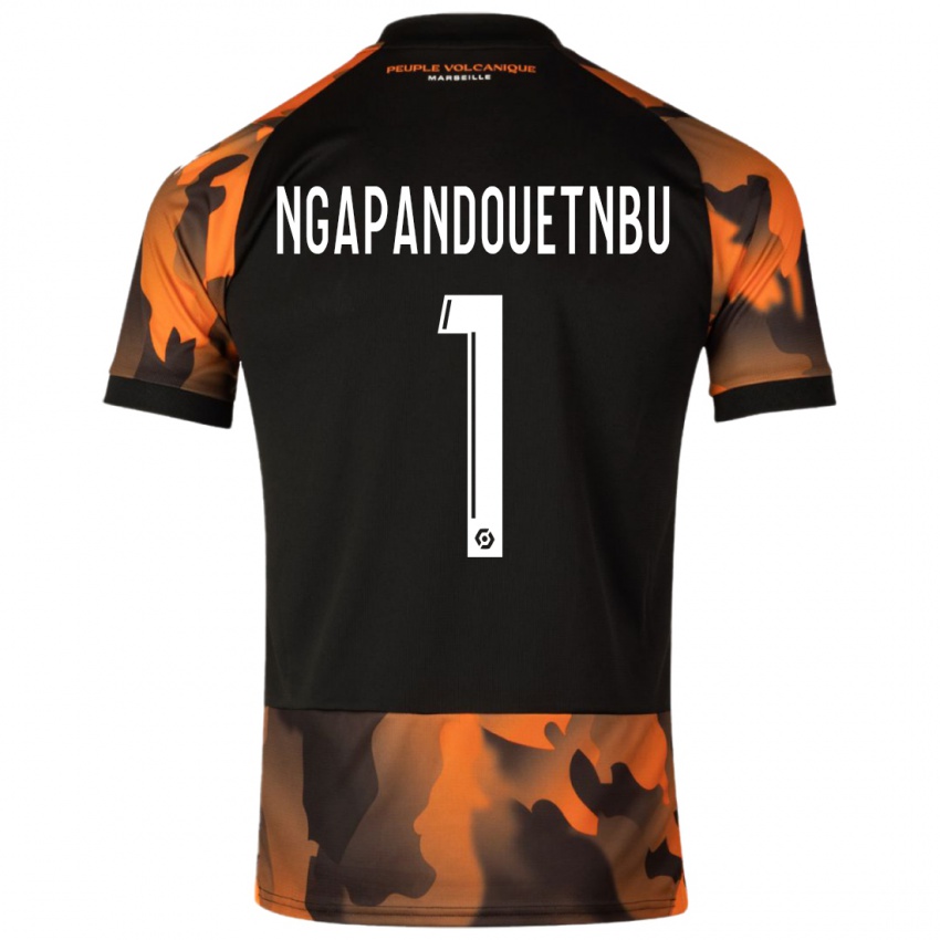 Mænd Simon Ngapandouetnbu #1 Sort Orange Tredje Sæt Spillertrøjer 2023/24 Trøje T-Shirt