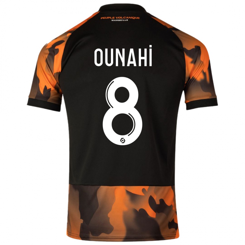 Mænd Azzedine Ounahi #8 Sort Orange Tredje Sæt Spillertrøjer 2023/24 Trøje T-Shirt